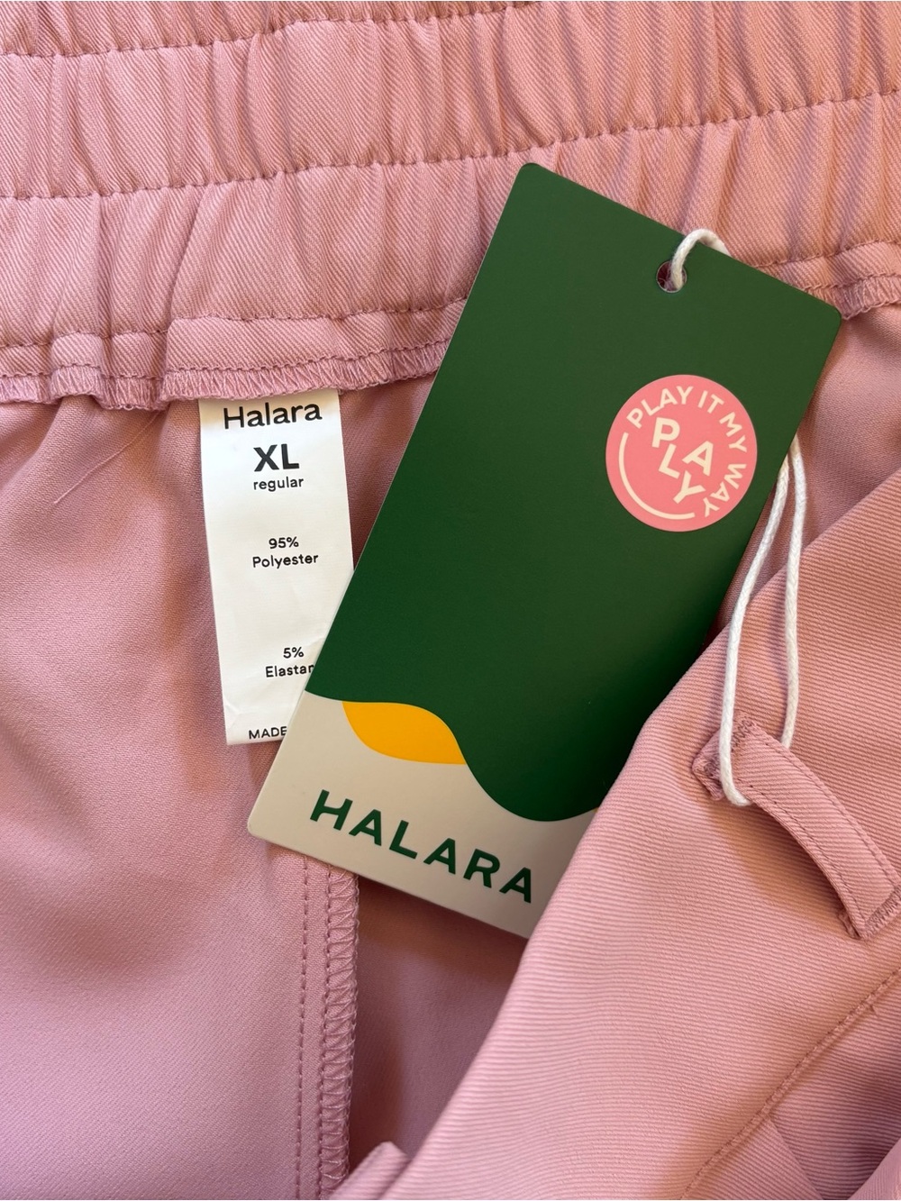 Halara Pleated Wide Leg Pink Trousers NWT - Picture 6 of 6